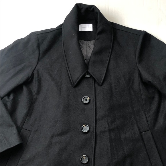 Wool/cashmere Black Cape Shape Swing Coat Lattelier Size M - Picture 6 of 10